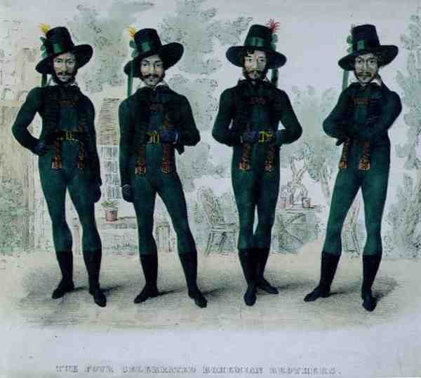 Les quatre célèbres frères bohèmes, c.1827 - English School