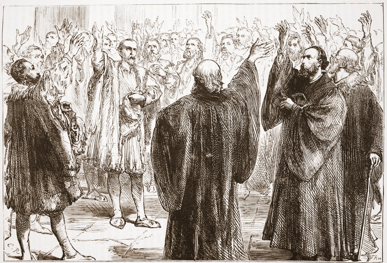 Les Genevois jurant leur renonciation au romanisme, illustration de L
