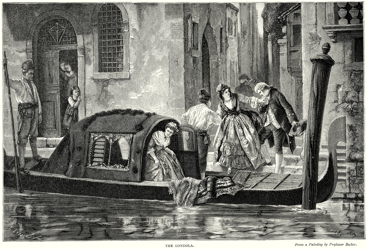 La gondole (gravure) - English School