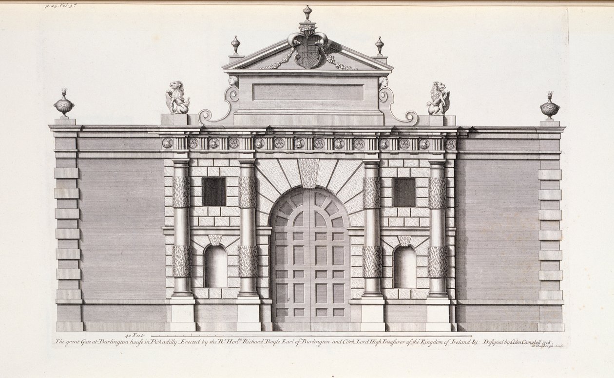 La Grande Porte à Burlington House, Piccadilly, de 