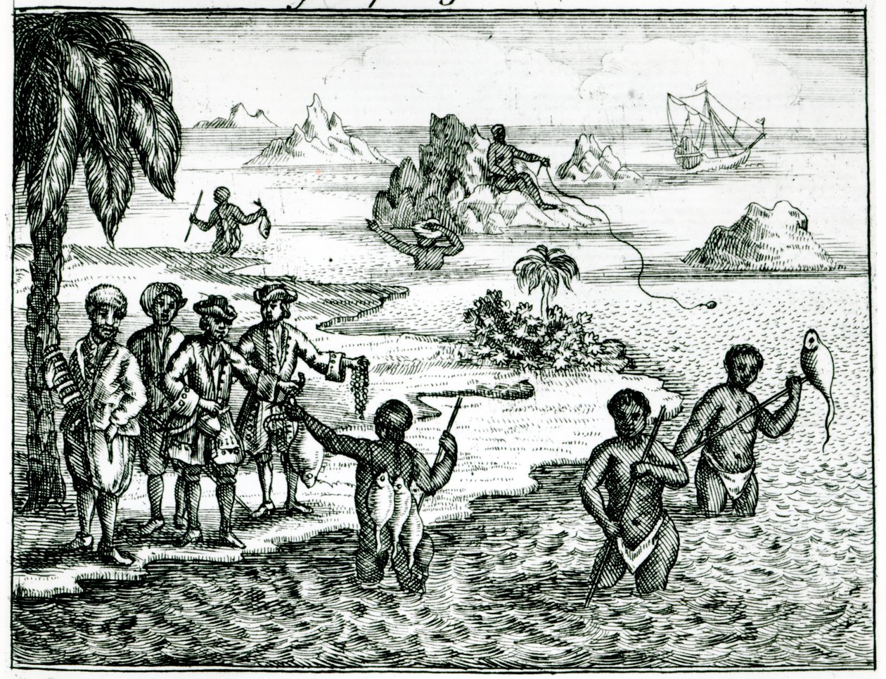 La manière de pêcher des Hottentots - English School