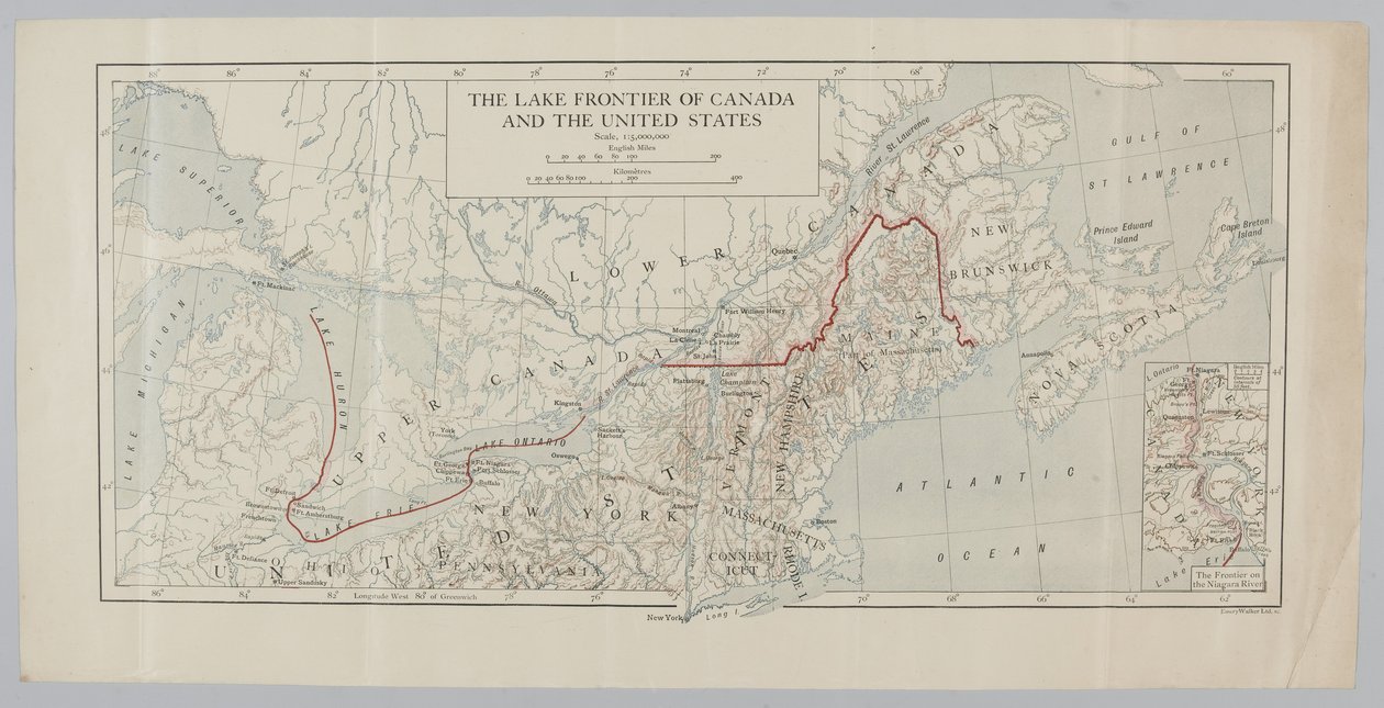 La frontière des lacs du Canada et des États-Unis - English School