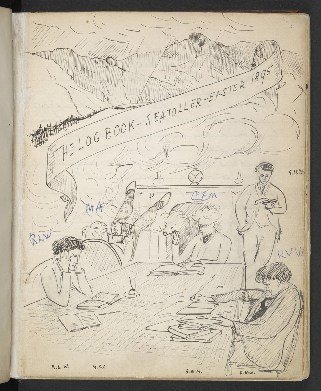 Le livre de bord, Seatoller, Pâques 1895 - English School