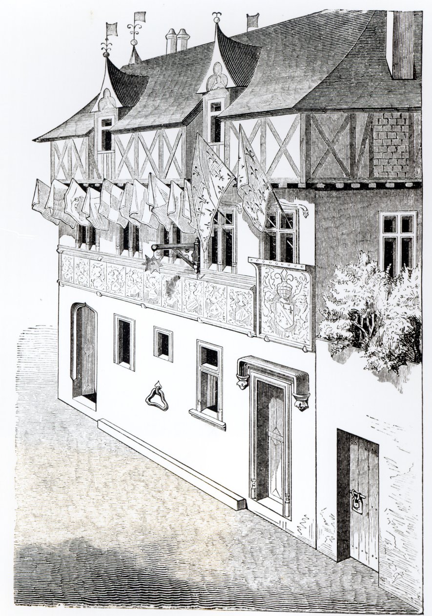 Les Seigneurs et Barons font des fenêtres de leurs blasons - English School