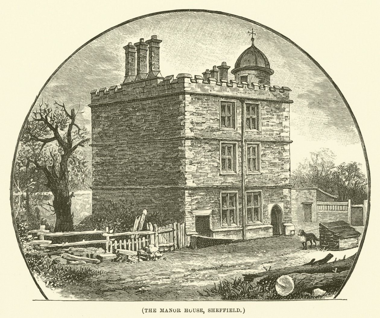 Le Manoir, Sheffield (gravure) - English School