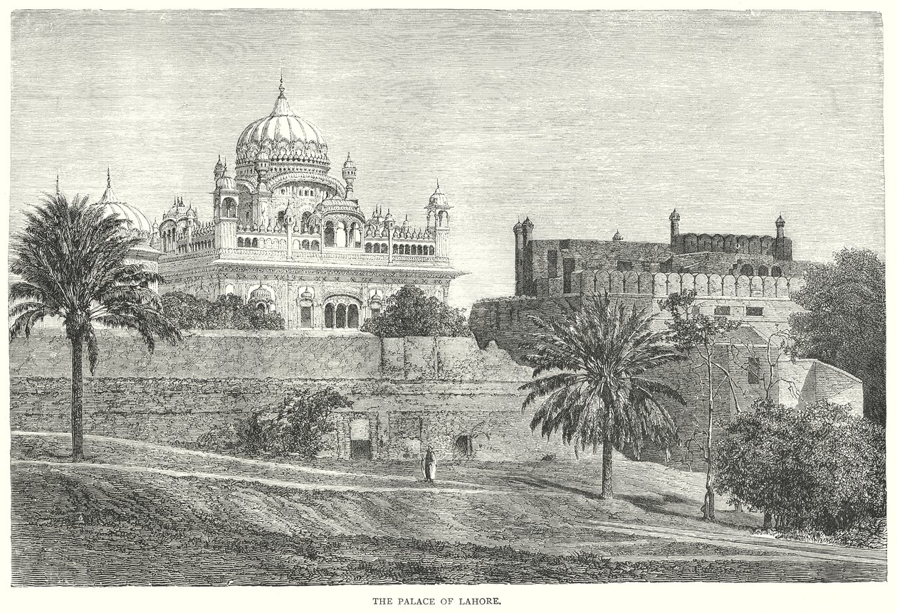 Le palais de Lahore (gravure) - English School