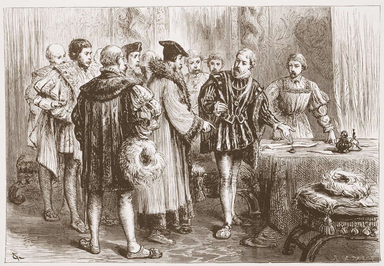 Les princes protestants signant leur confession, illustration de L