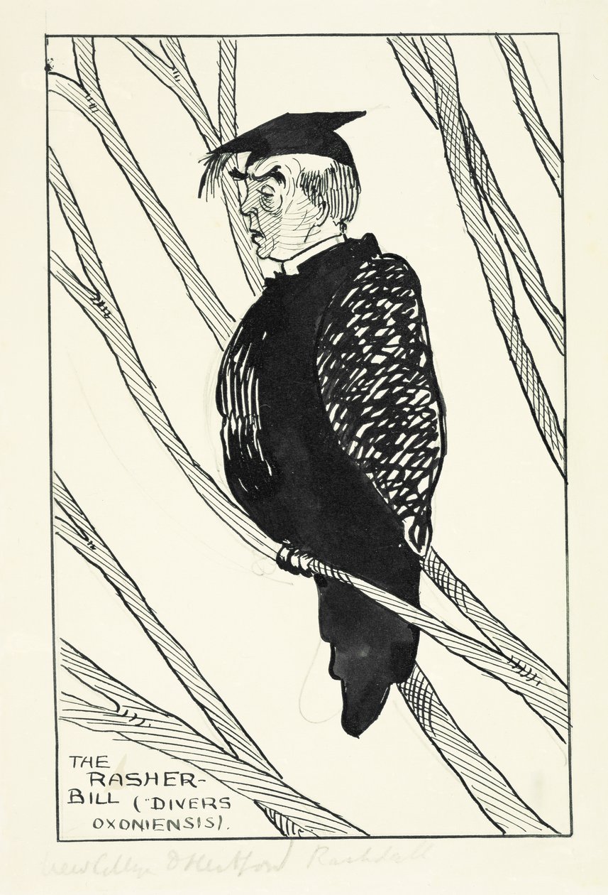 Le Rasher-Bill (Divers Oxoniensis): Hastings Rashdall (1858-1924) - English School