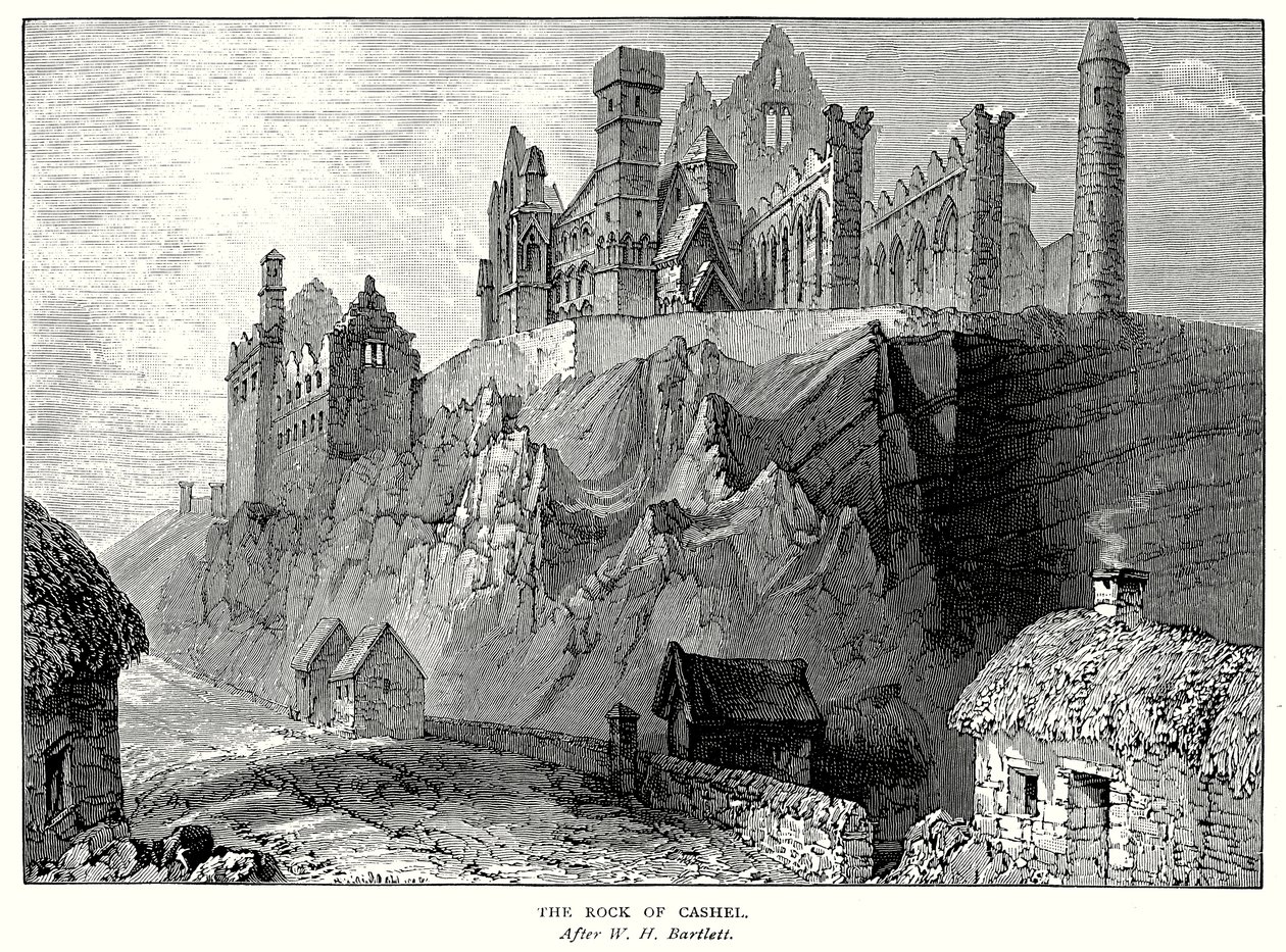 Le rocher de Cashel (gravure) - English School