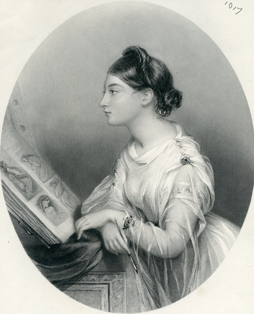 La Sculptrice (gravure) - English School