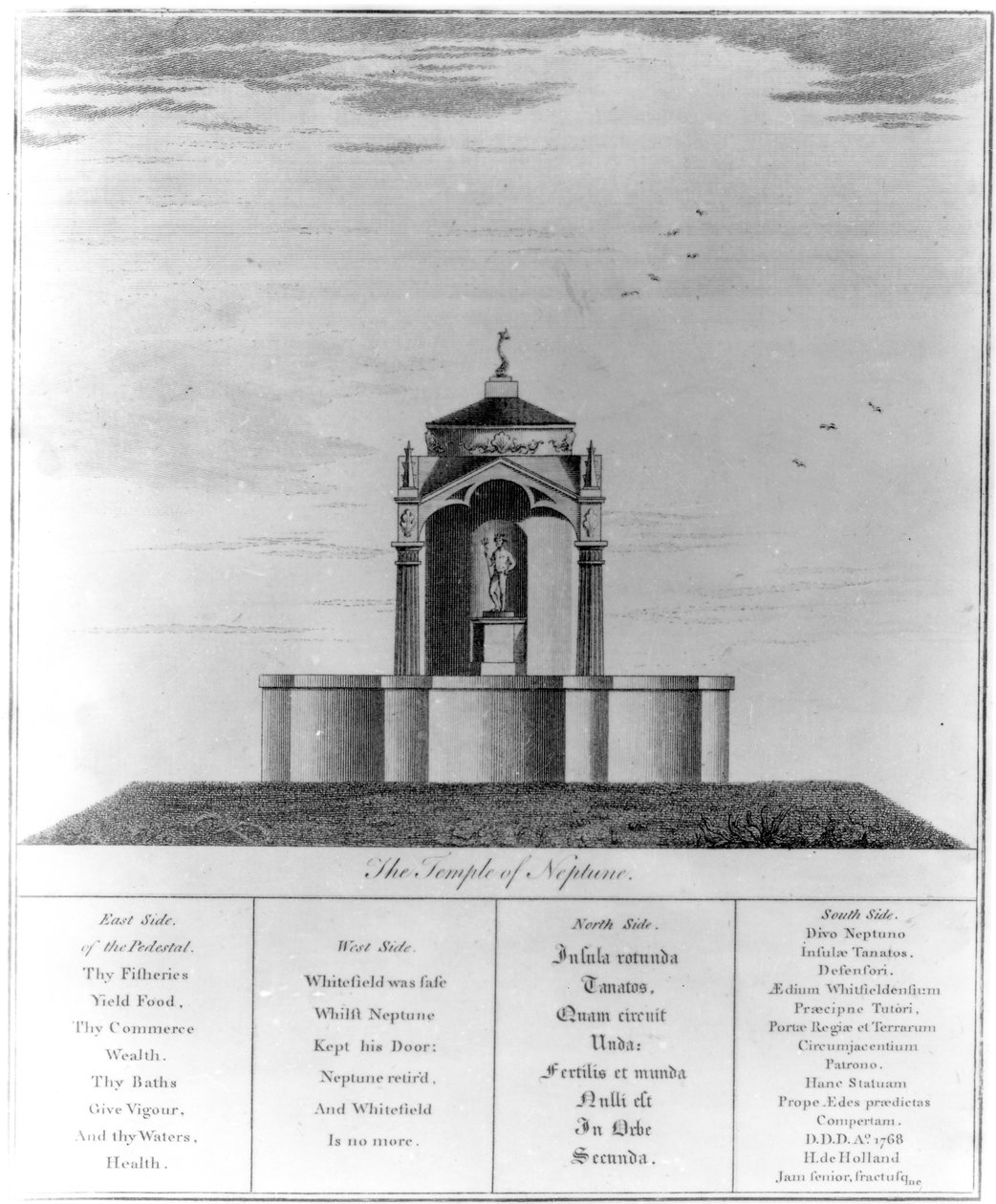 Le Temple de Neptune à Kingsgate sur l