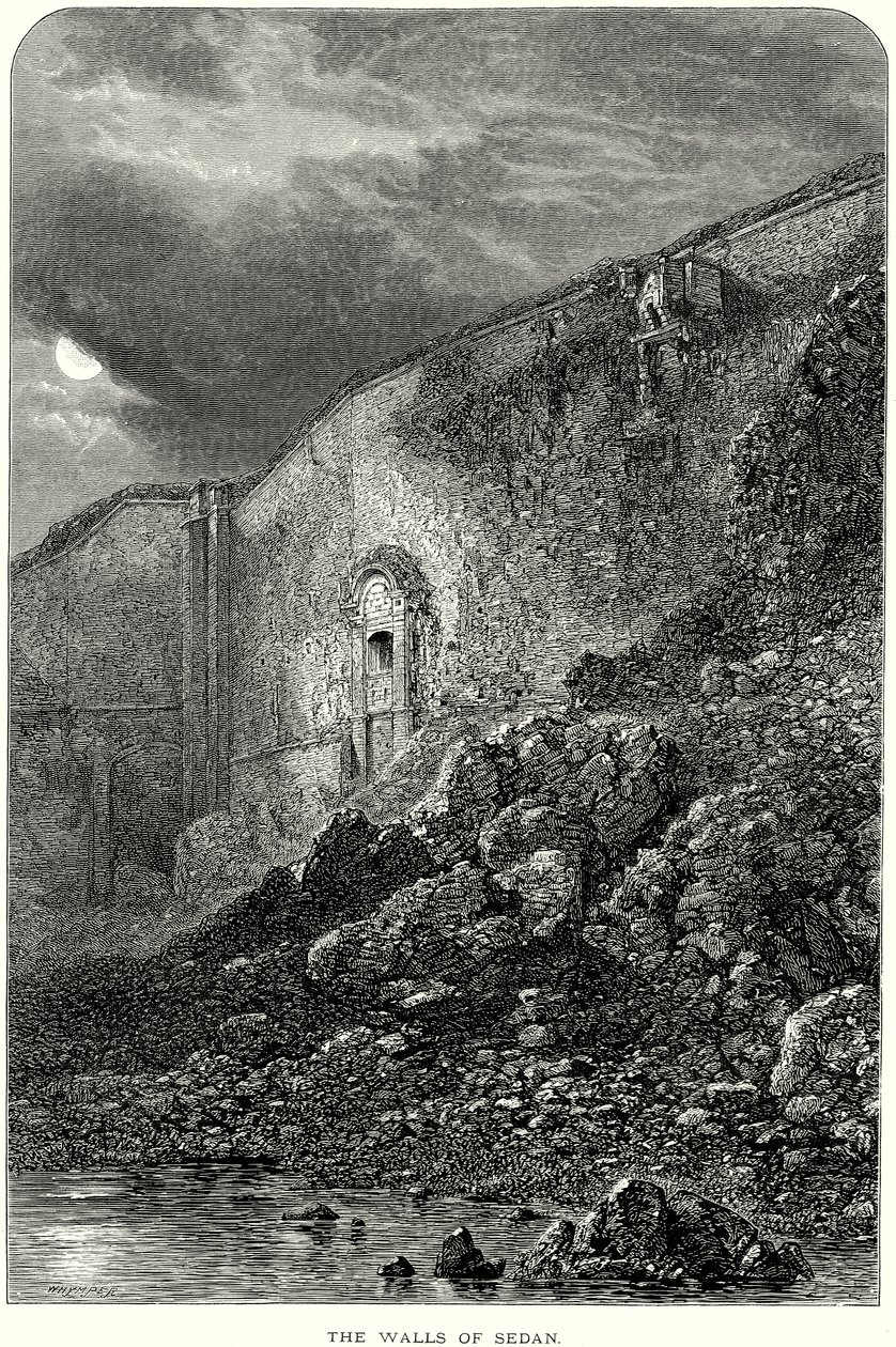 Les murailles de Sedan (gravure) - English School