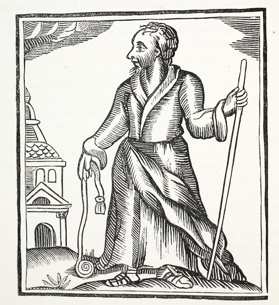Le Juif errant, illustration de Chap-books du XVIIIe siècle par John Ashton, pub. 1882 - English School