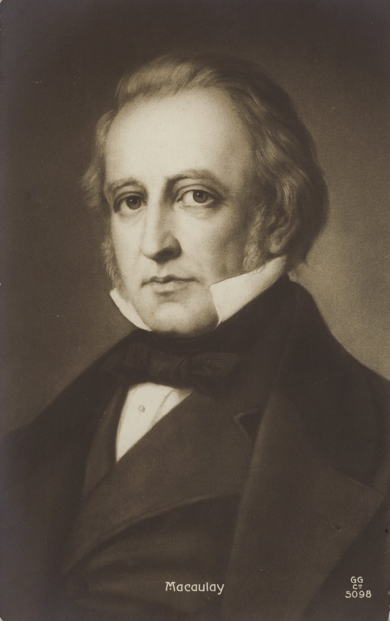 Thomas Babington Macaulay (1800-1859), homme politique et historien anglais (lithographie) - English School