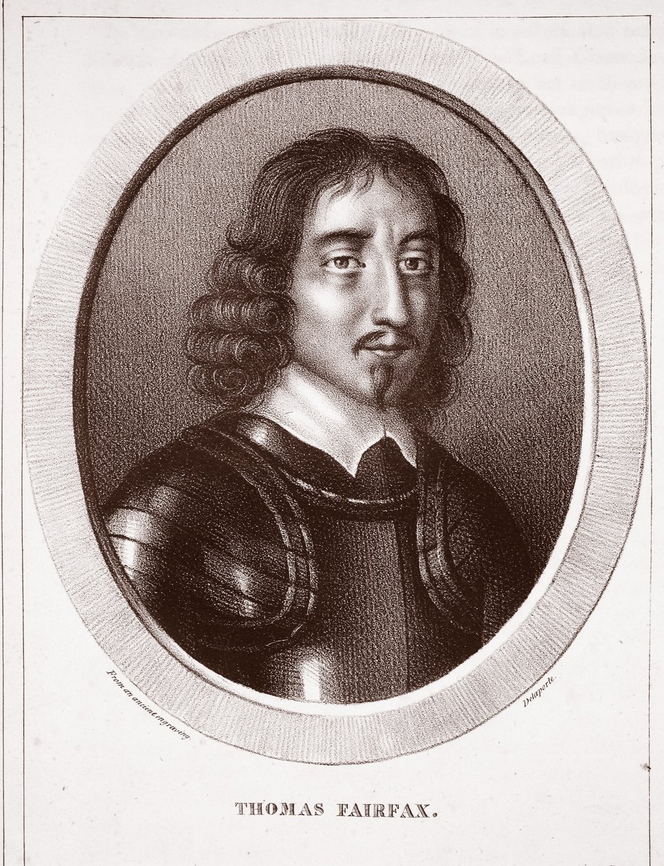 Thomas Fairfax, attribué à Delaporte, gravé par de Ducarme - English School