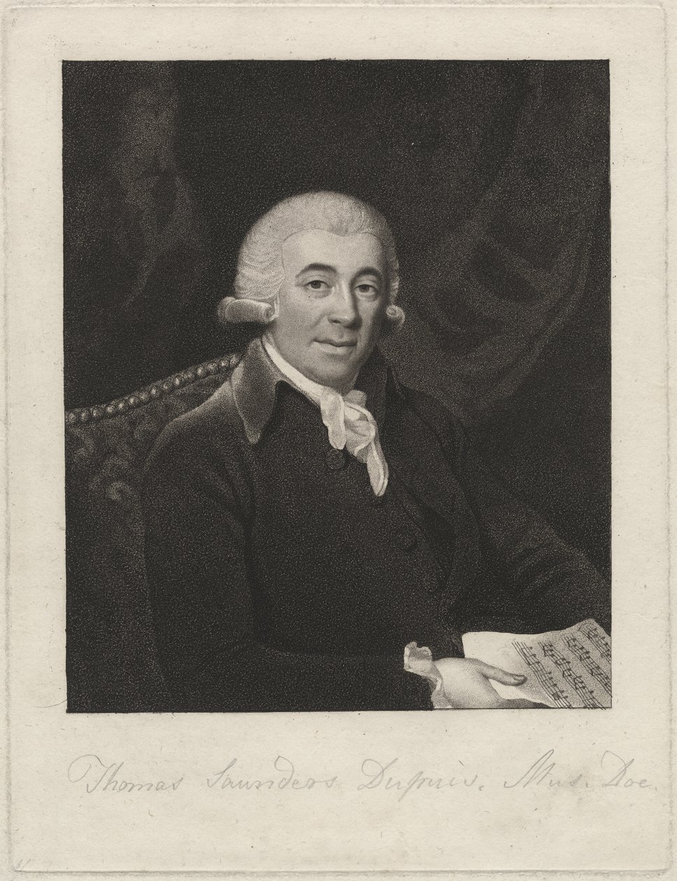 Thomas Saunders Dupuis, vers 1800 (gravure au pointillé) - English School