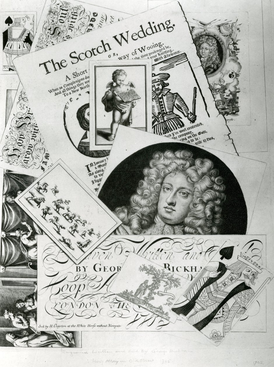 Carte de visite, gravée par George Bickman - English School