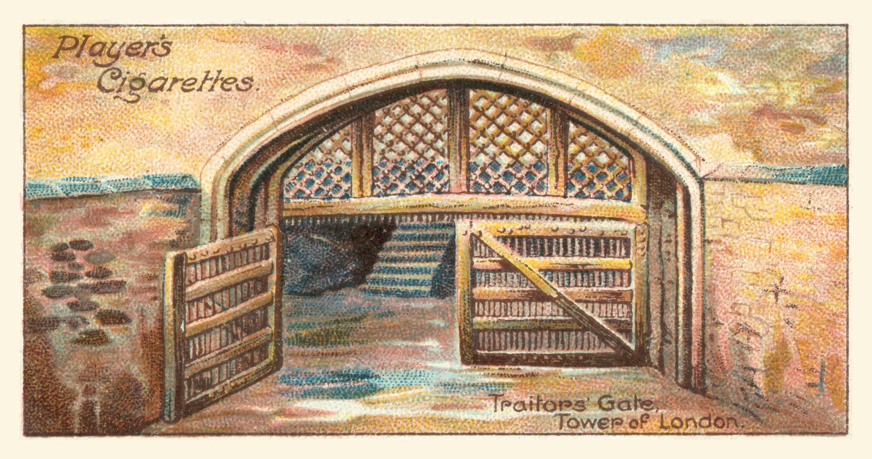Porte des Traîtres, Tour de Londres (chromolitho) - English School