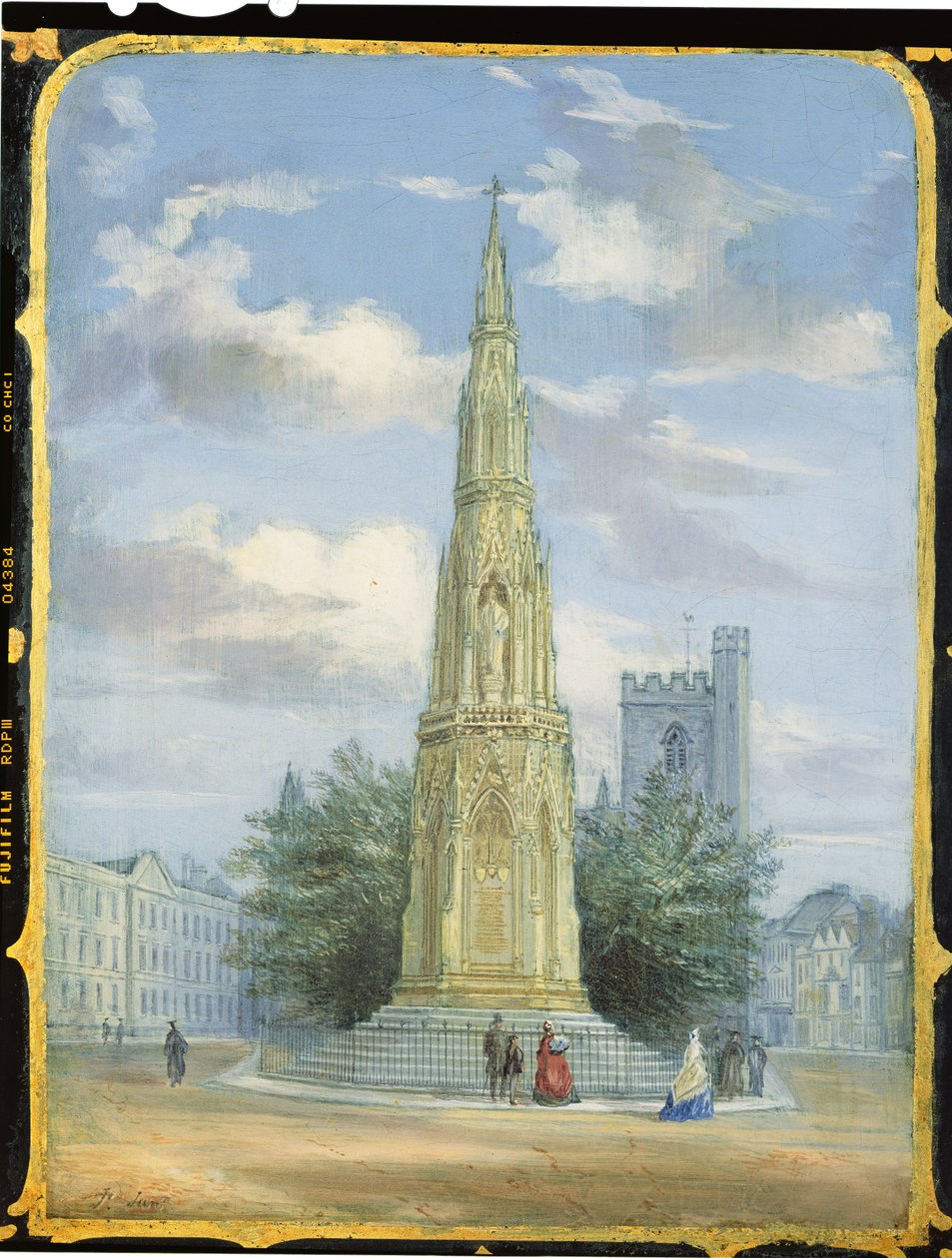 Panneau de cabinet de couture victorien décoré d