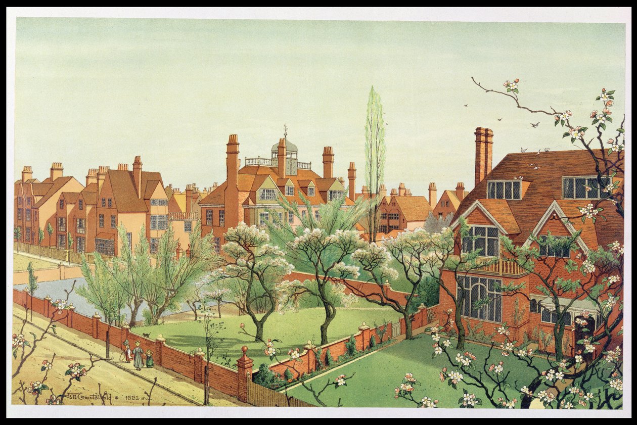 Vue de Bedford Park, 1882 - English School