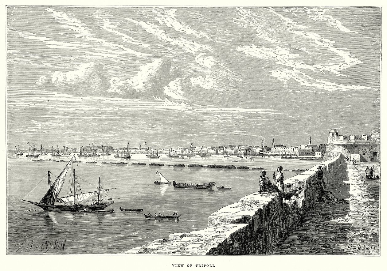 Vue de Tripoli (gravure) - English School
