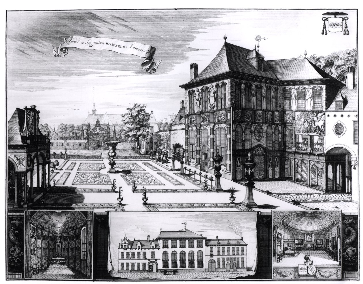 Vue de la maison Hilwerue appartenant à Peter Paul Rubens (1577-1640) 1692 - English School