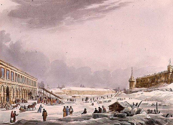 Vue des collines de glace pendant le carnaval à Moscou, planche 8 de 