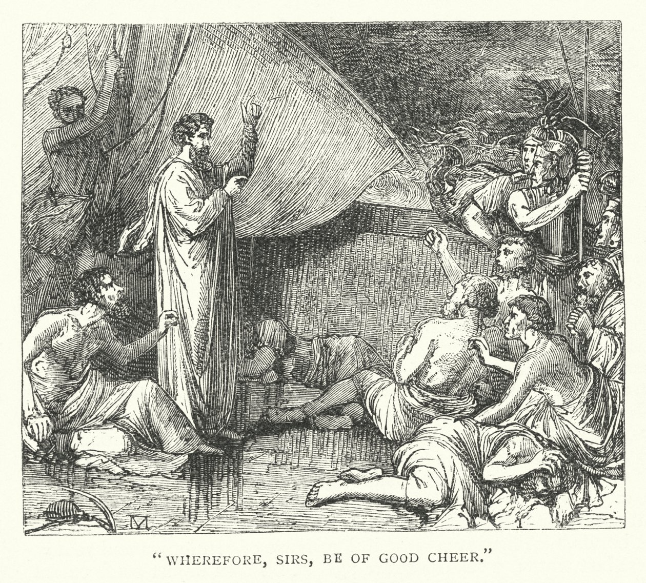 "Courage, messieurs" (gravure) - English School