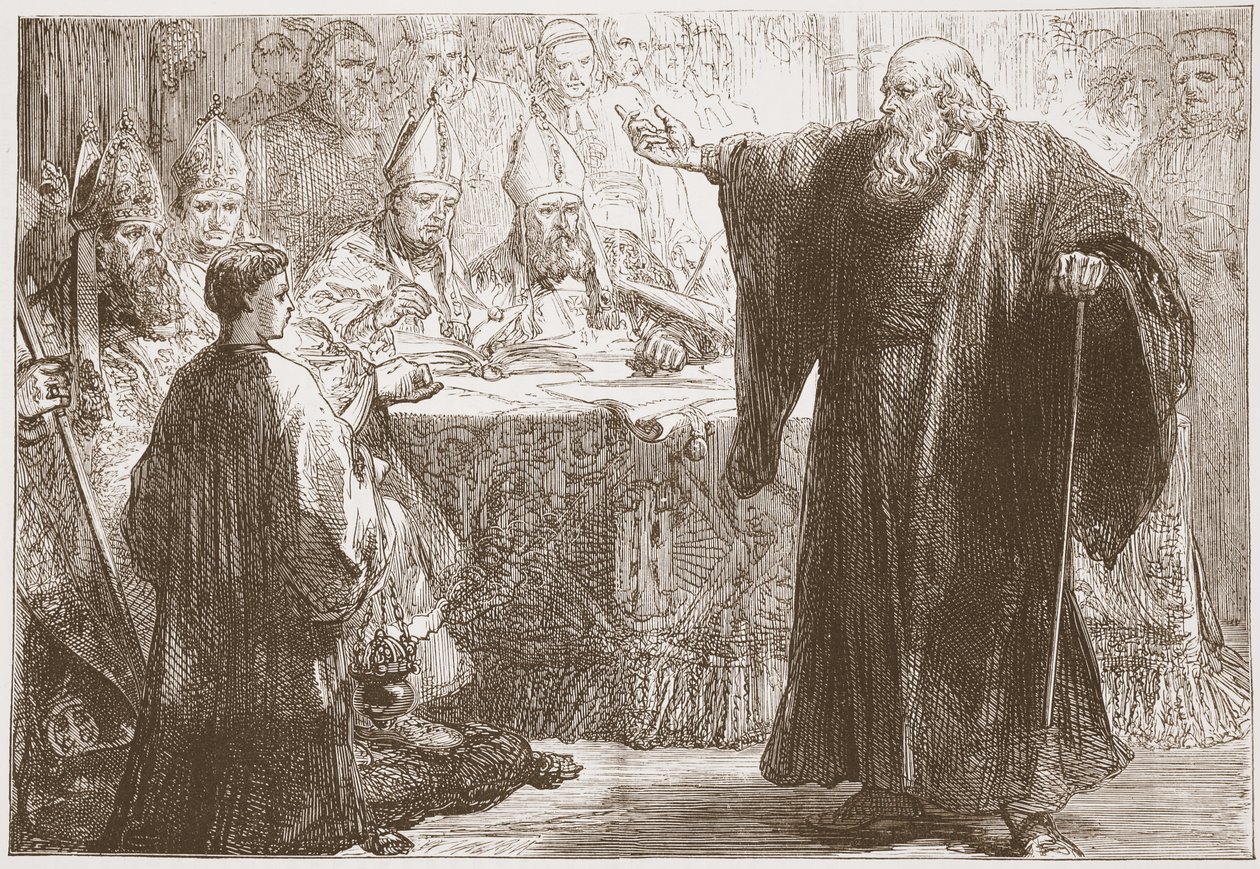 Wicliffe devant la convocation à Oxford, illustration de L