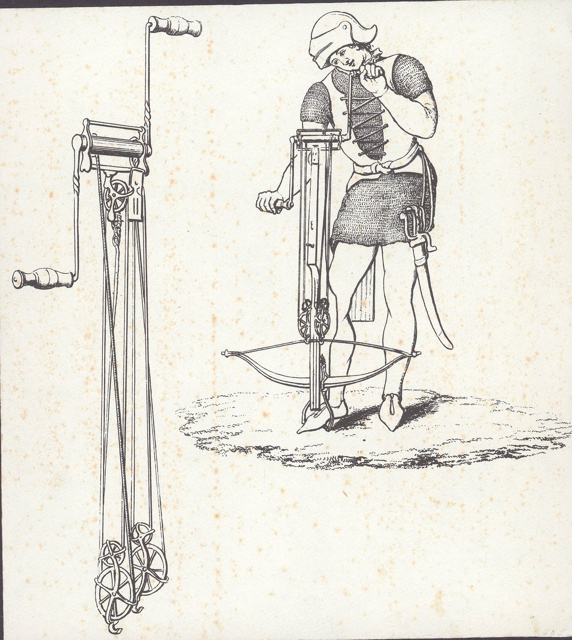 Mécanisme de treuil pour armer l