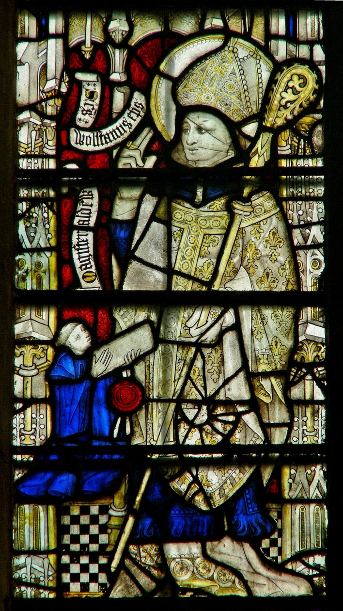 Fenêtre Clsty N3 représentant Saint Wulston - English School