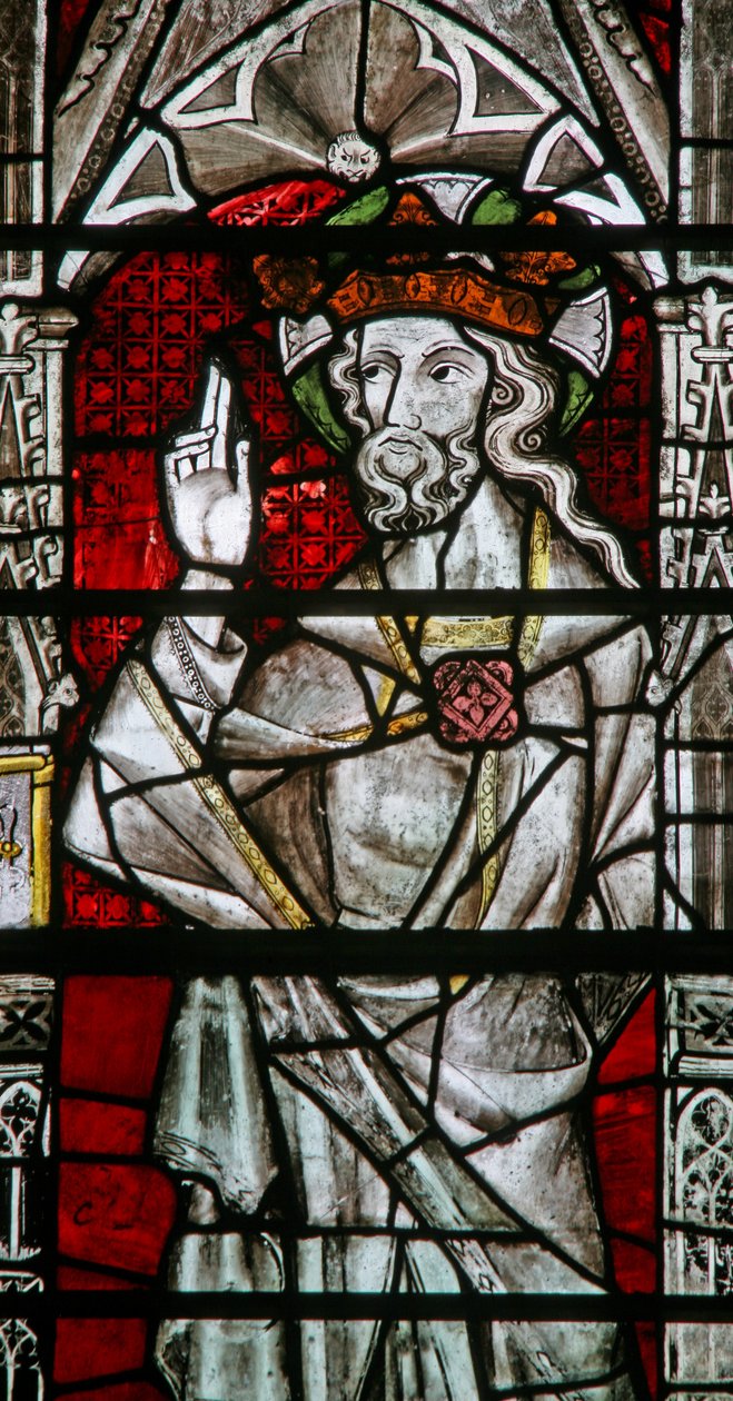 Fenêtre Ew représentant Dieu du Couronnement de la Vierge - English School