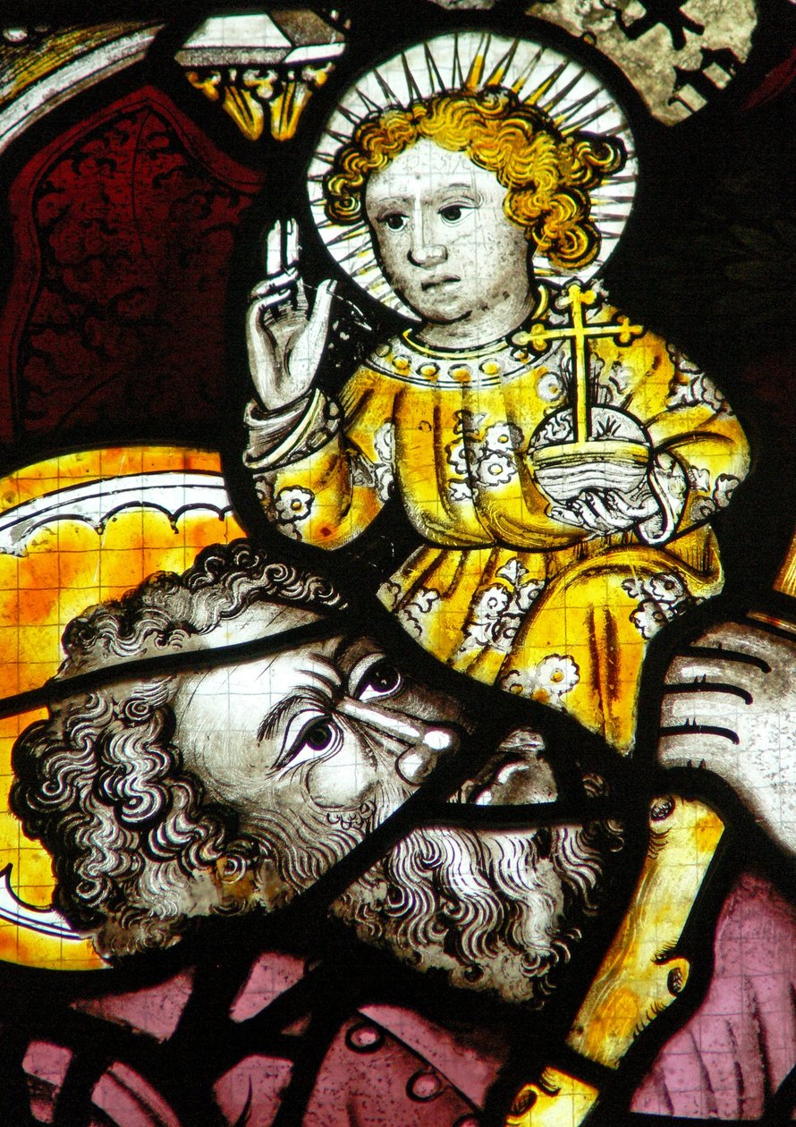 Fenêtre Ew représentant Saint Christophe - English School