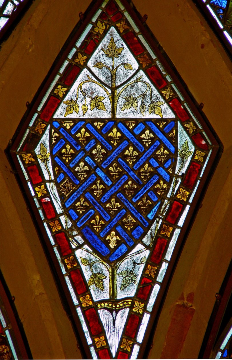 Fenêtre Ew représentant les armoiries - royales de France - anciennes - English School