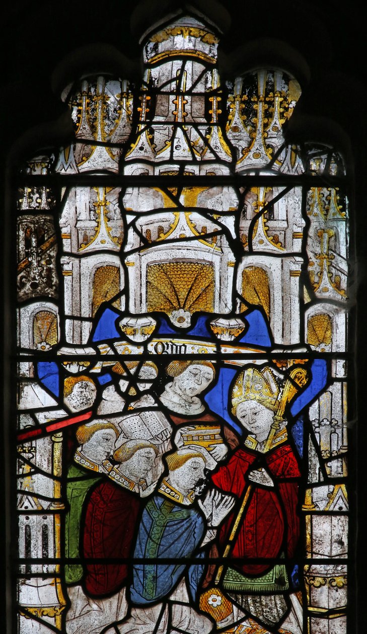 Fenêtre représentant les Sept Sacrements : Ordres sacrés - English School