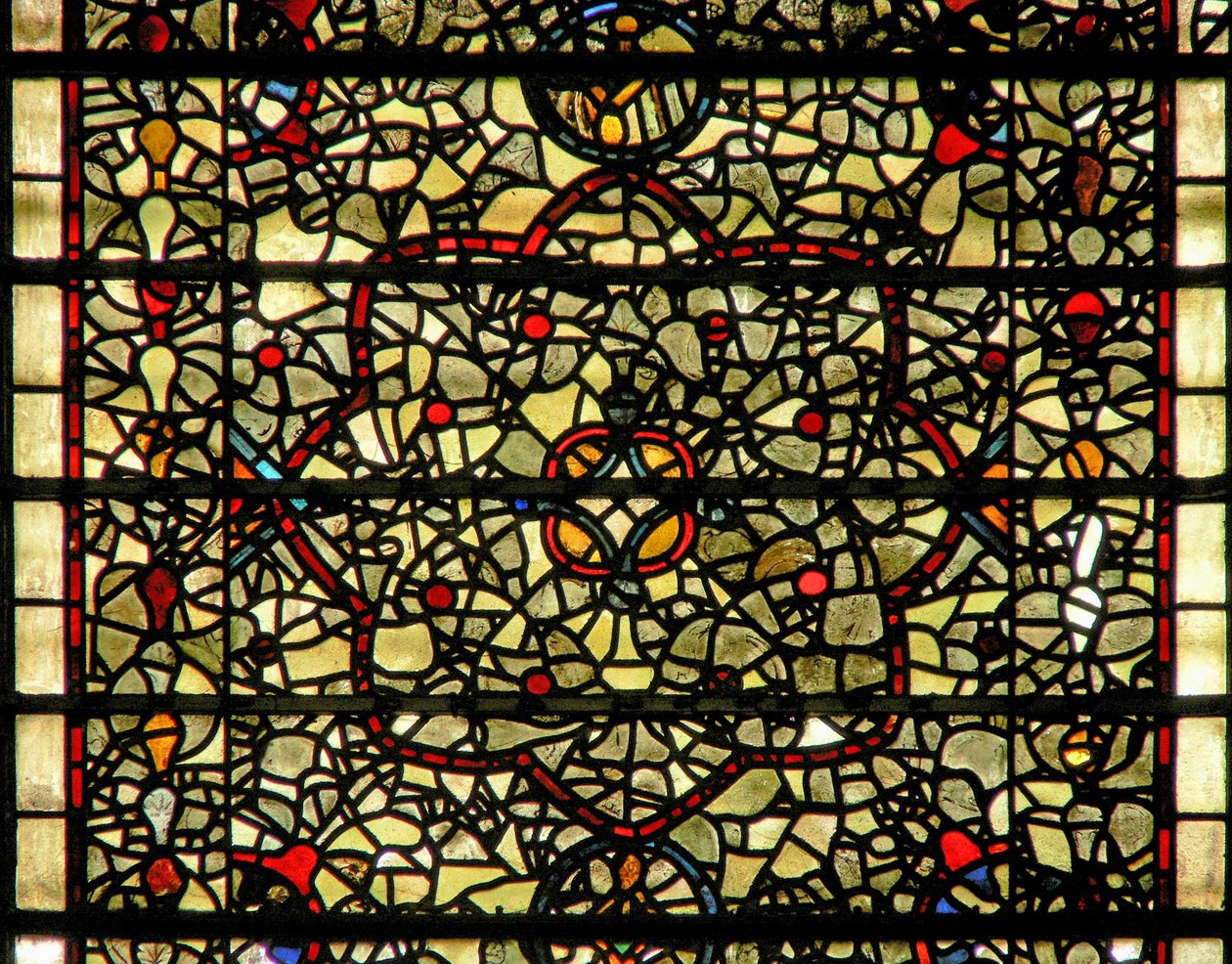 Fenêtre des Cinq-Sœurs représentant des grisaille - English School
