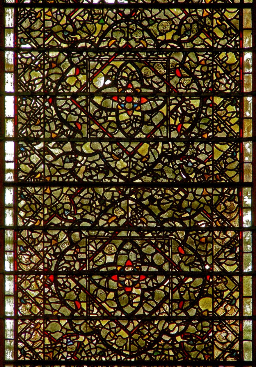 Fenêtre des Cinq-Sœurs représentant des grisaille - English School