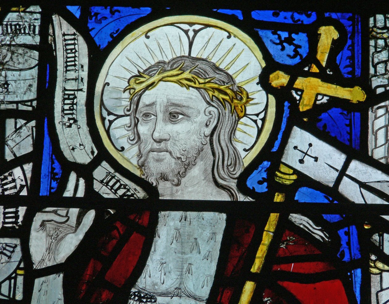 Fenêtre N5 représentant le Christ de la Résurrection - English School