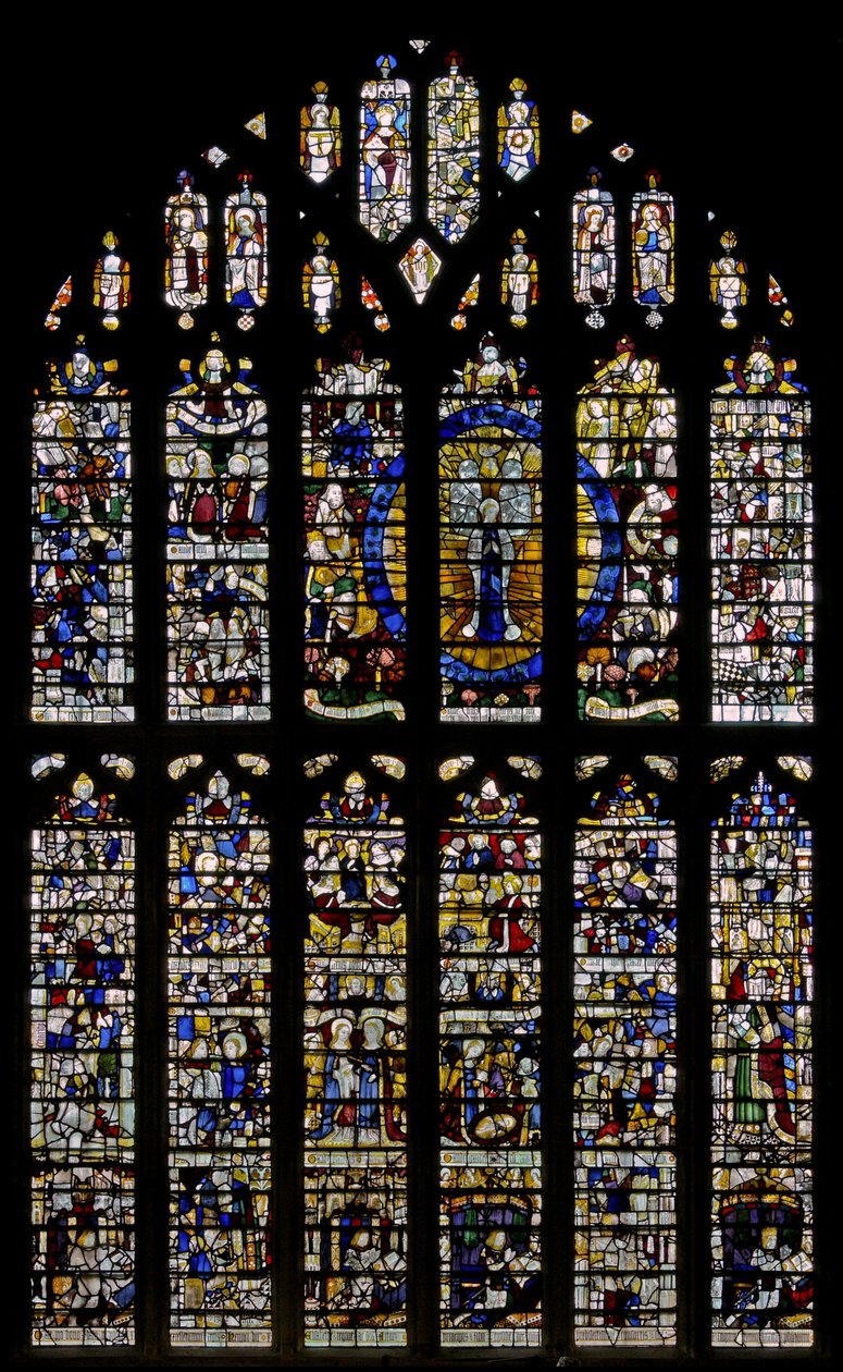 Fenêtre N5 représentant le Magnificat dans le transept nord - English School