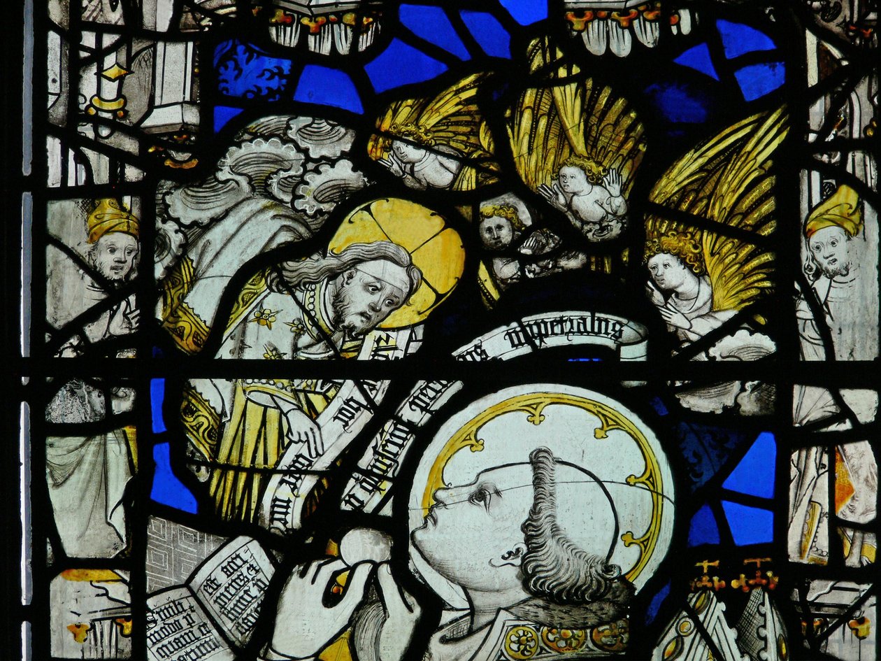 Fenêtre S6 représentant la Messe de Saint Grégoire - English School