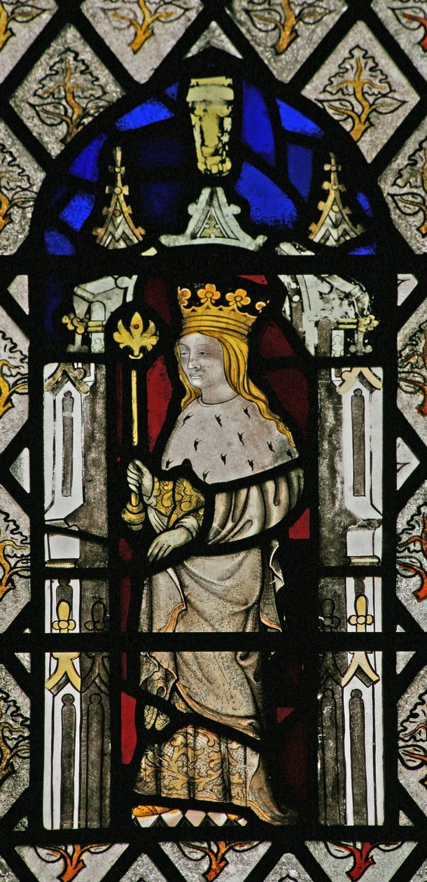 Fenêtre Sa représentant une reine ? - Philippa ? - ou Henri VI ? - English School