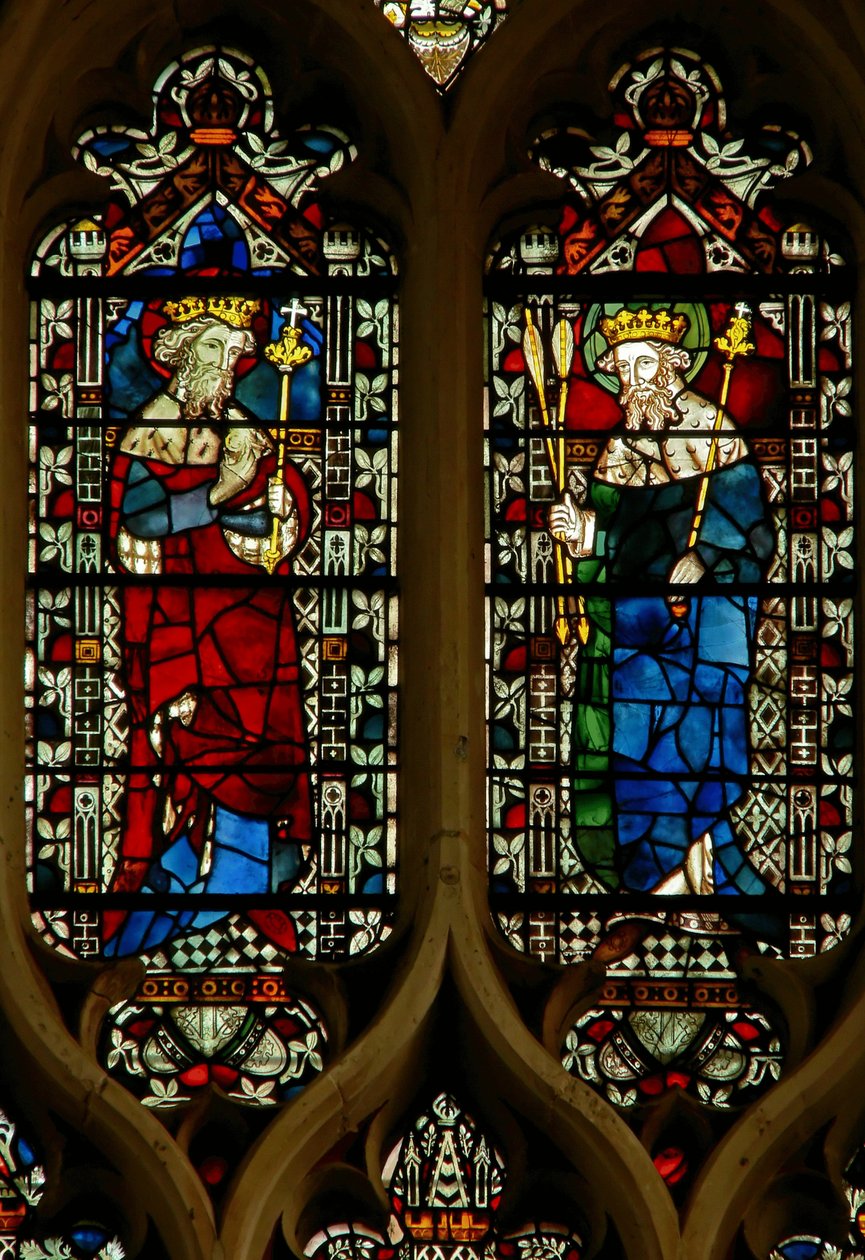 Vitrail représentant Édouard le Confesseur et le roi Edmond - English School