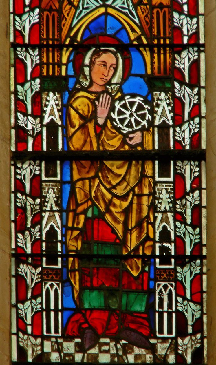 Vitrail représentant Sainte Catherine - English School