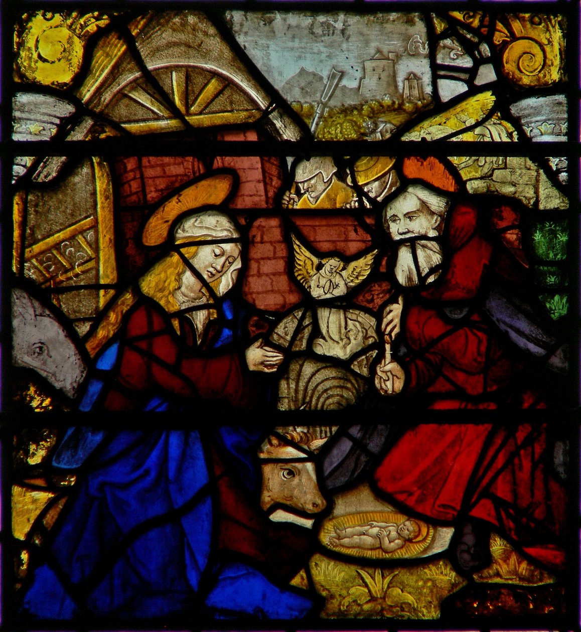 Fenêtre w36 représentant la Nativité - English School