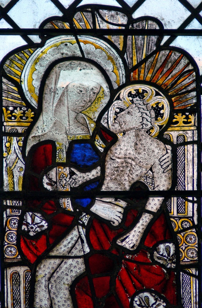 Fenêtre w4 représentant la Pietà - English School