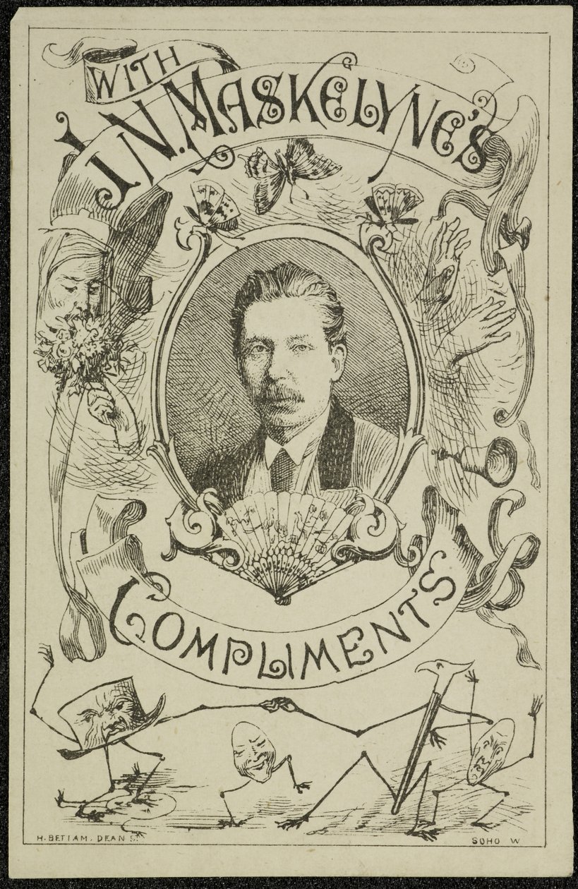 Avec les compliments de J. N. Maskelyne, c.1875 - English School