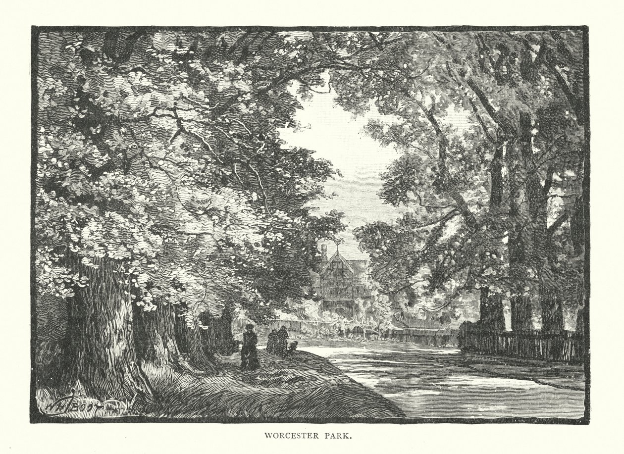 Worcester Park (gravure) - English School