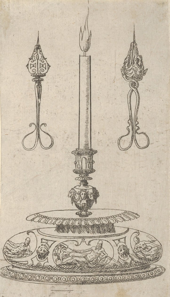 Conception pour un Chandelier avec Coupe-Mèche, 1560-70 - Erasmus Hornick