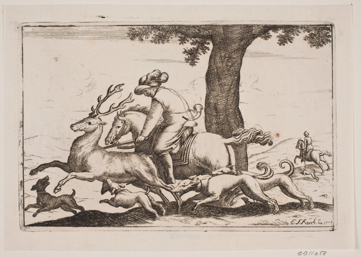 Chasse au cerf - Erasmus Sigismund Resch
