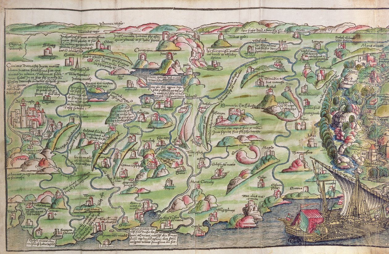 Carte de la ville de Jérusalem, de 